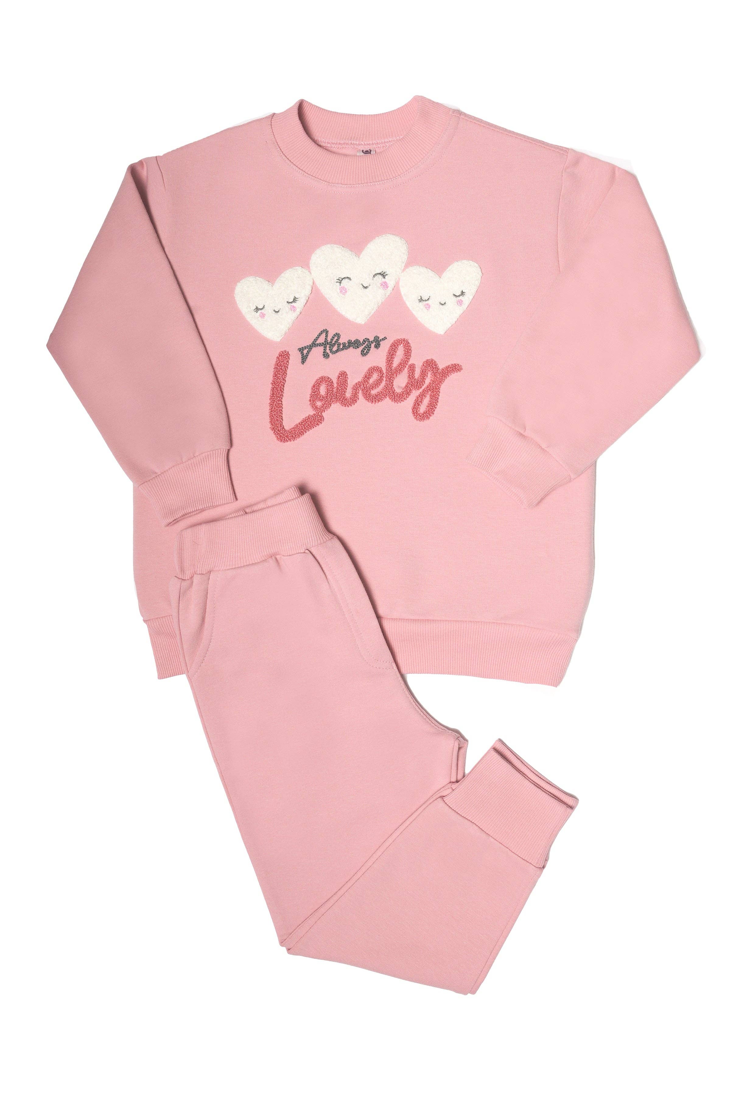 Dreamline - Wholesale Top & Pant Set - Kids - Girls Crewneck & Joggers Set "Lovely"1