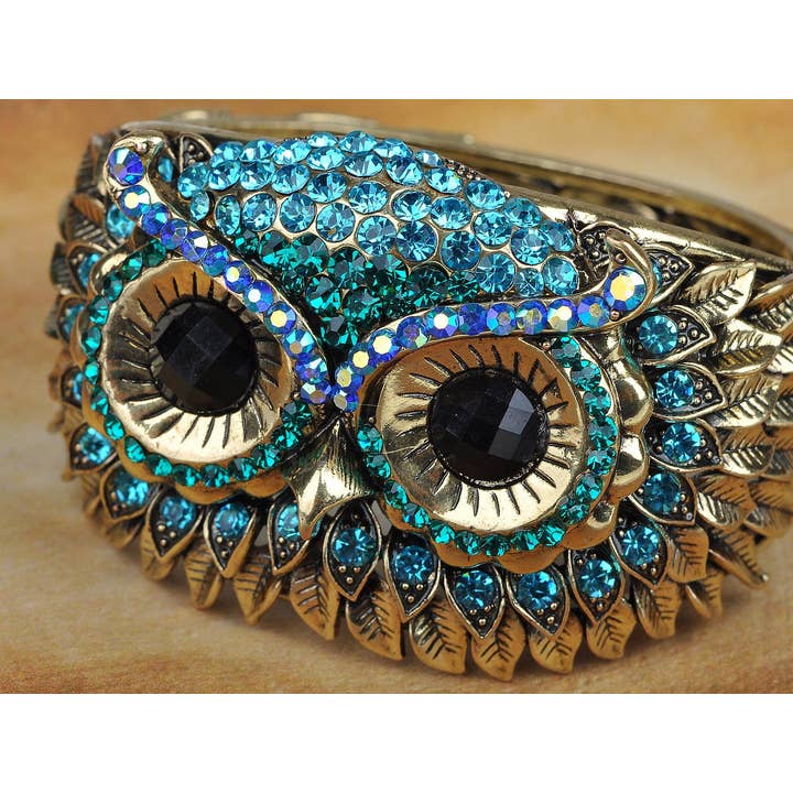 AK Brand - Wholesale Cuff Bracelet - Antique Owl Bird Cuff Bangle Bracelet3