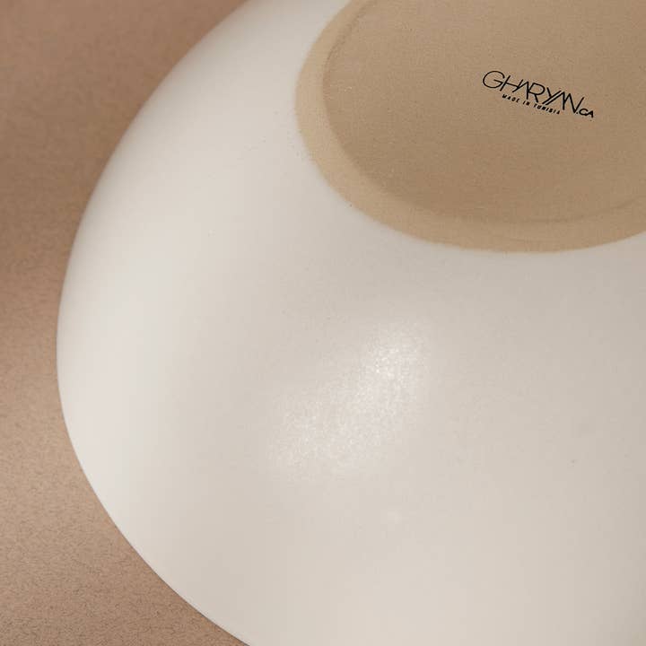 GHARYAN Stoneware & Olive Wood Tableware | Ships from USA - Vendita all'ingrosso Insalatiera - Ciotola da portata in gres fatta a mano | Dadasi 11,8"6