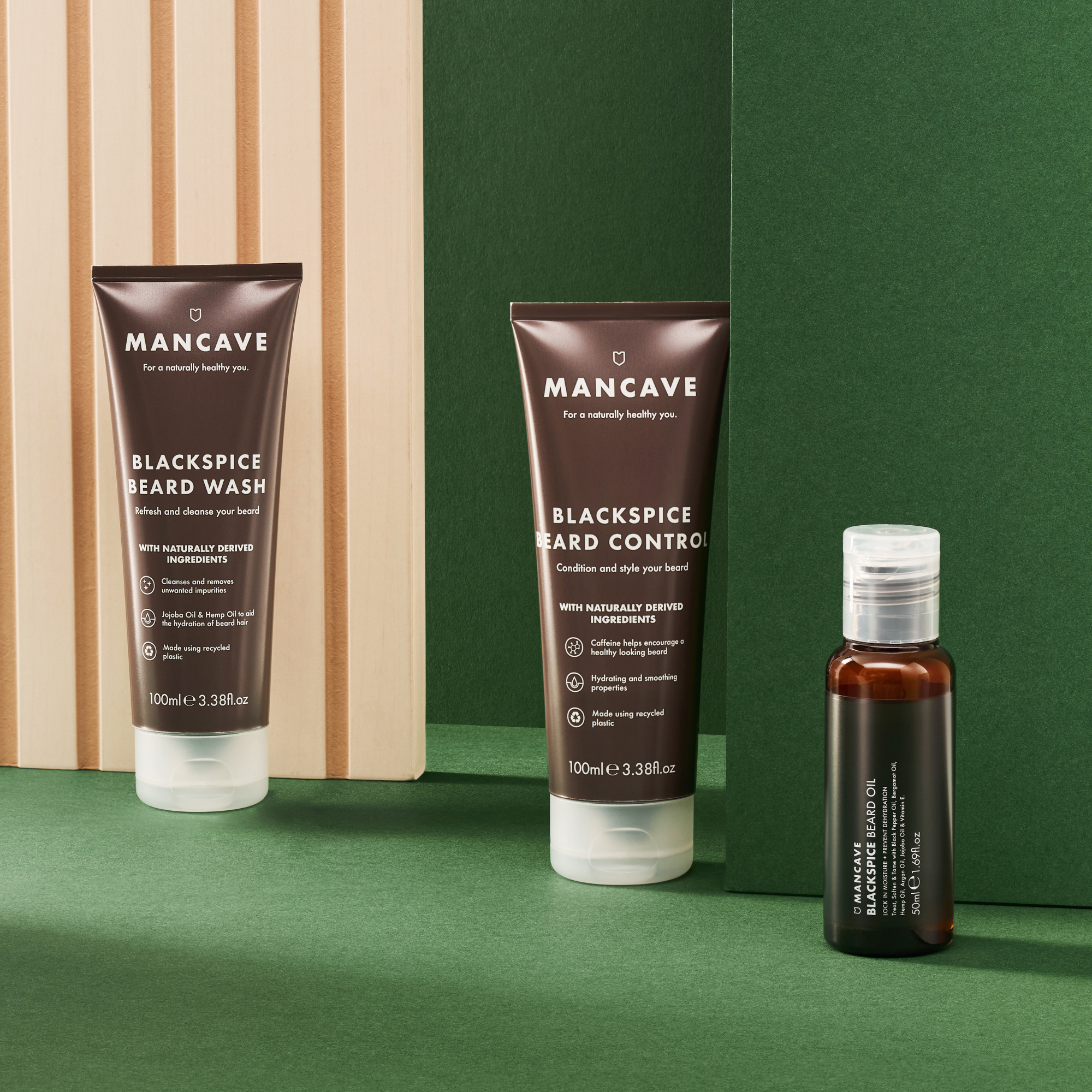 ManCave – wholesale Beard styling product – Mens Gift Set | mens beard set | 3 Products | mens gifts1