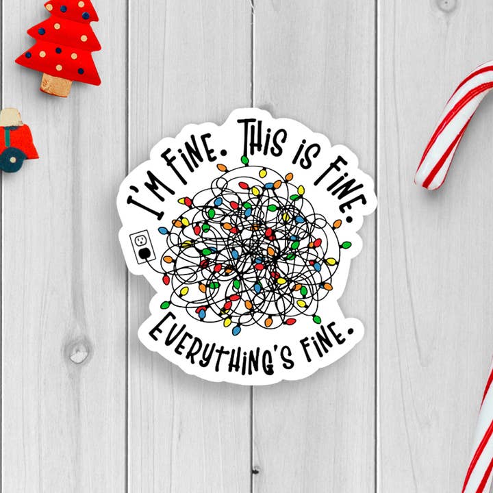 Christmas Lights Vinyl Sticker for wholesale by Expression Design Co