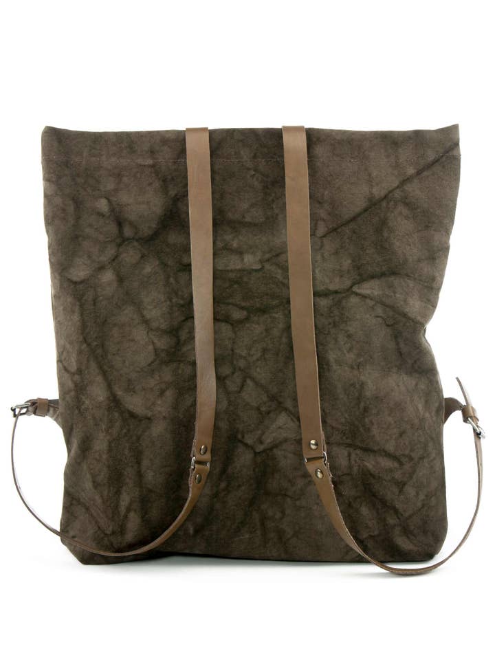 Stamp Unisex-Rucksack mit Diebstahlschutz aus braunem für den Großhandel von Stamp