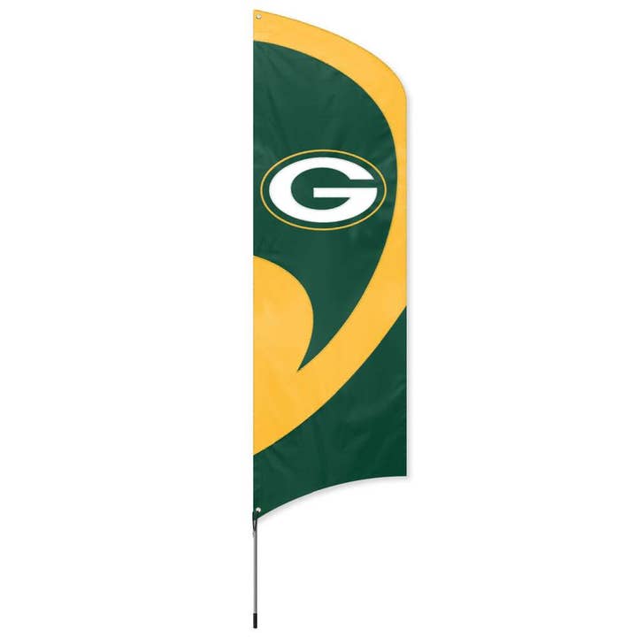 Green Bay Packers Tall Team Flag Kit for wholesale by Party Animal, Inc.