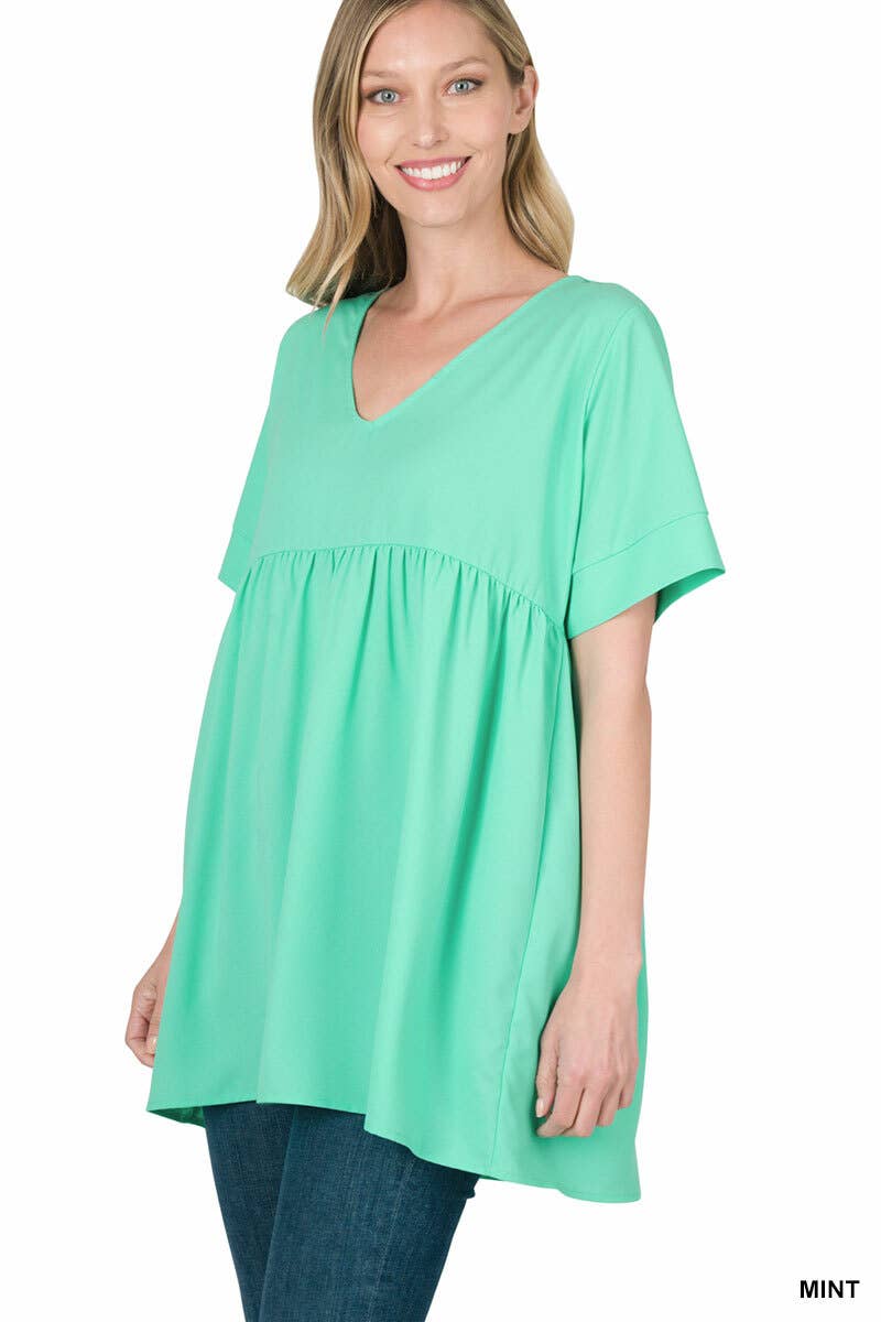 ASHMOCHA  `.42POPS EMPIRE WAIST SHIRRING TUNIC for wholesale on Faire16