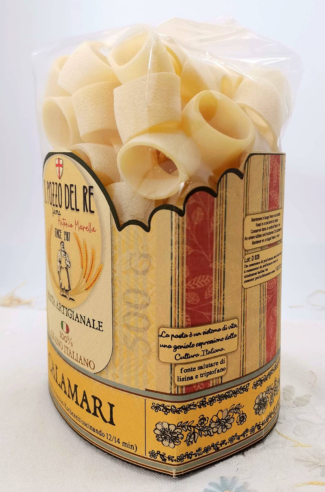 IL POZZO DEL RE firma Antonio Marella - Vente Pâtes - Calamari 500 g de pâtes artisanales italiennes au blé dur2