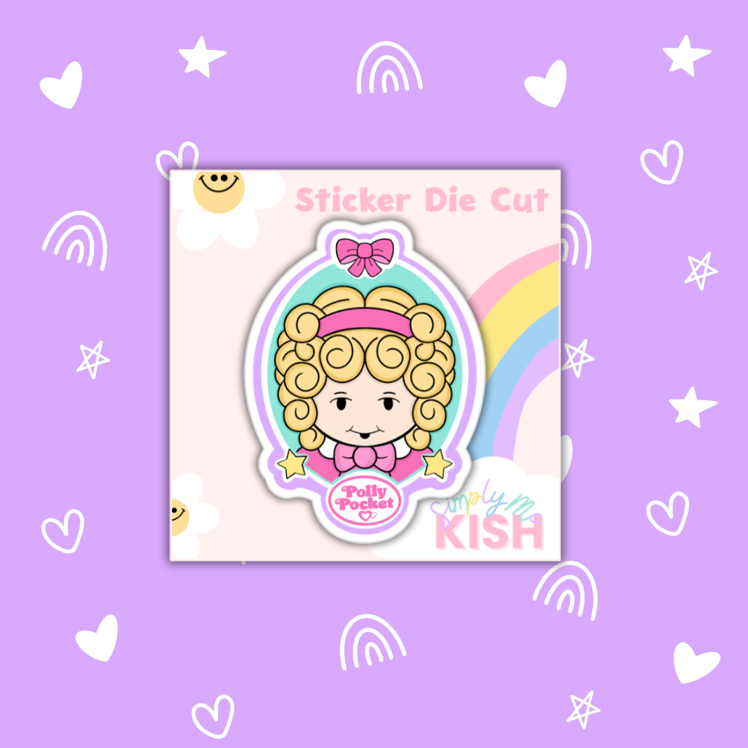Kish B. Designs - Wholesale Sticker - Tiny World of Polly | Sticker Die Cut1