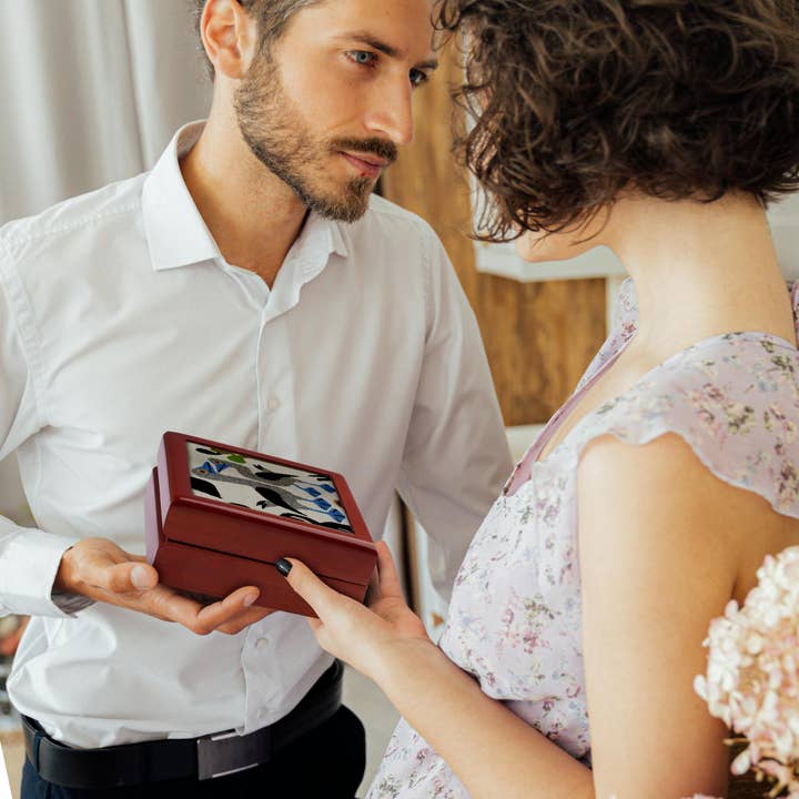 3dRose - Wholesale Jewelry Box/Organizer - 3dRose, Ecuador, Quito, Otavalo. Wool souvenir rug with Galapagos wildlife., Jewelry Box2