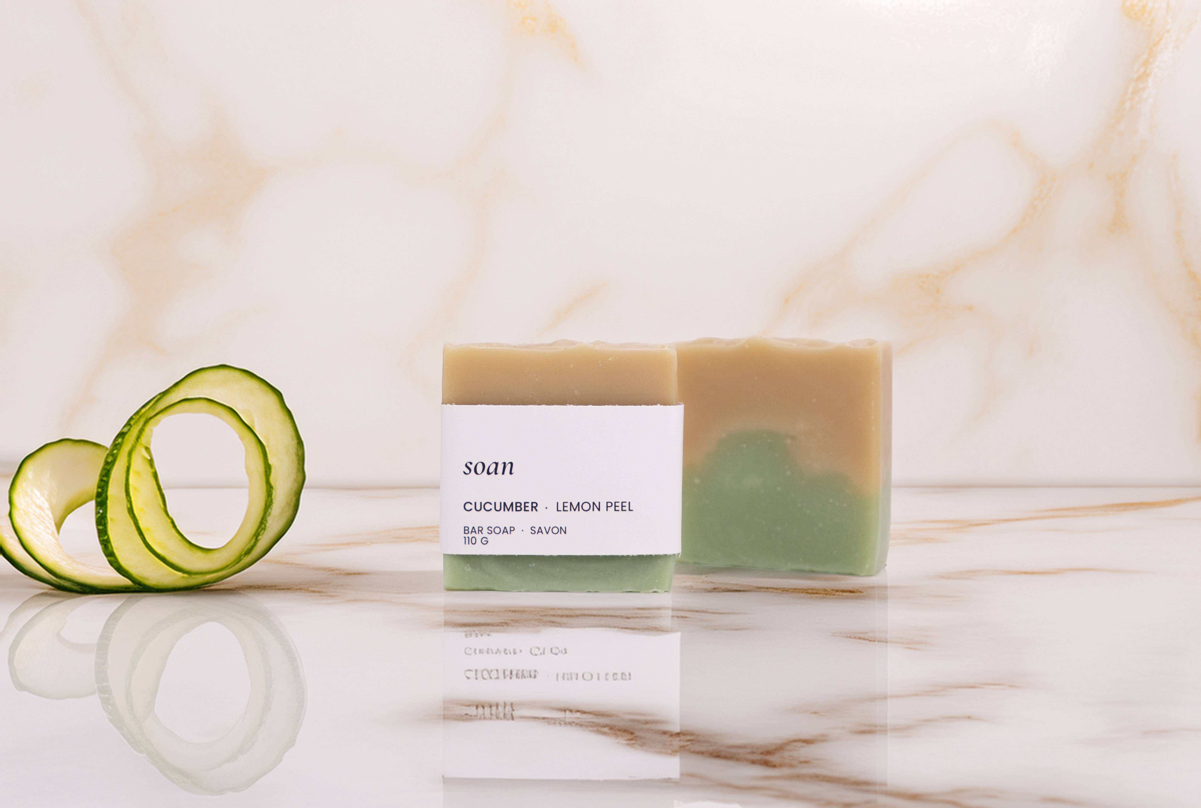 soan - Wholesale Bar Soap - Soap Bar – Organic Cucumber & Lemon Peel Palm-Free Soap0
