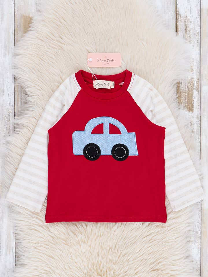 Red Heart Car Raglan Shirt for wholesale by Marie Nicole Clothing