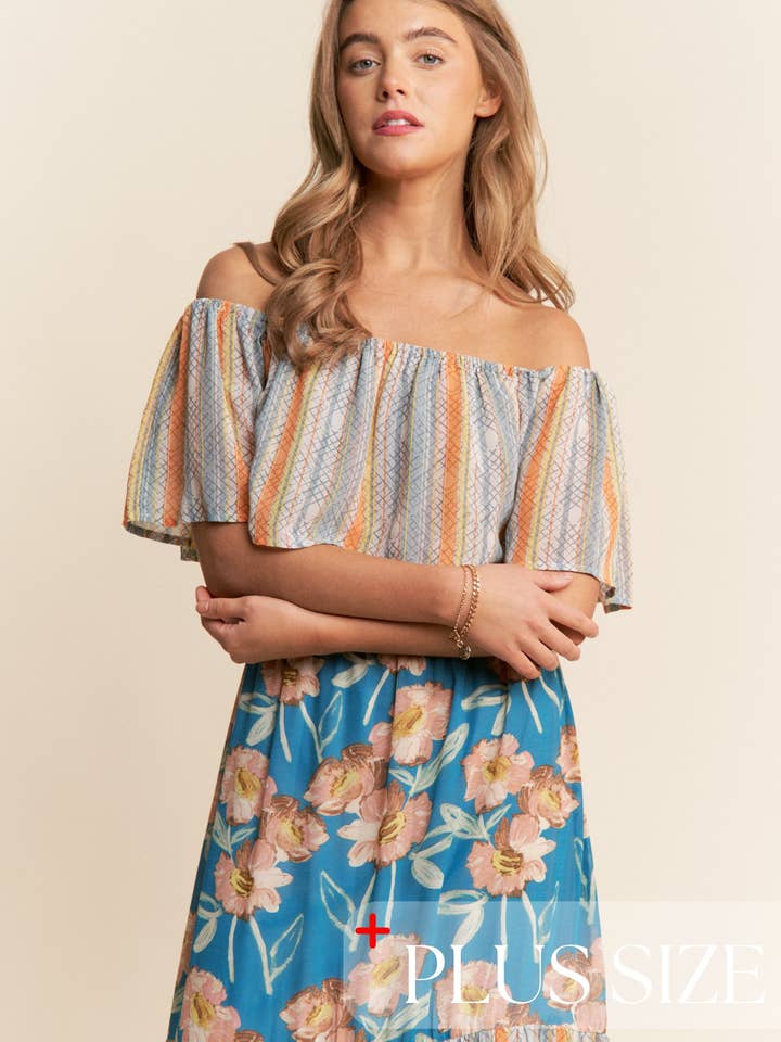 Spring Boho Floral Pattern Tiered Dress 1X-3X for wholesale on Faire