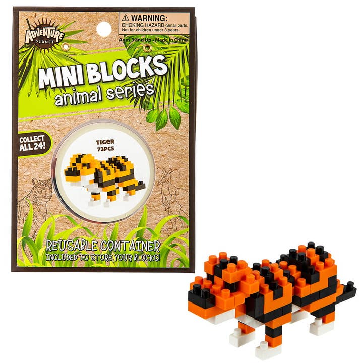 MINI BLOCKS TIGER LLB Blokken voor kinderen Baby voor wholesale door La Luna Bella - Toys