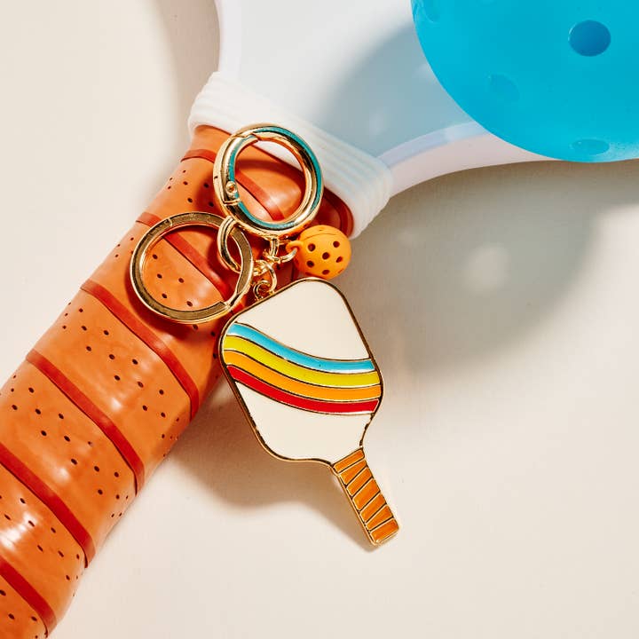 Designature New York - Wholesale Keychain - Women's - Sports Pickleball Shaped Print And Enamel Keychain1