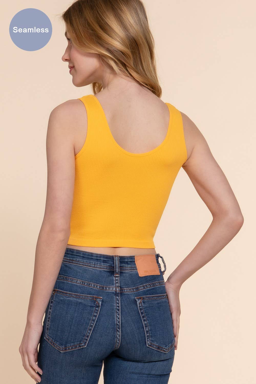 Active Basic | Active USA - Wholesale Tank Top - Women's - Reversible V-neck/round Neck Seamless Crop Tank     12