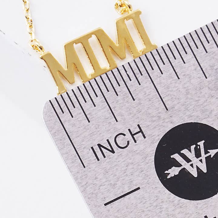 OHBOOBA DESIGN - Wholesale Pendant/Charm Necklace - Gold Plated Bold Letter Mimi Necklace4