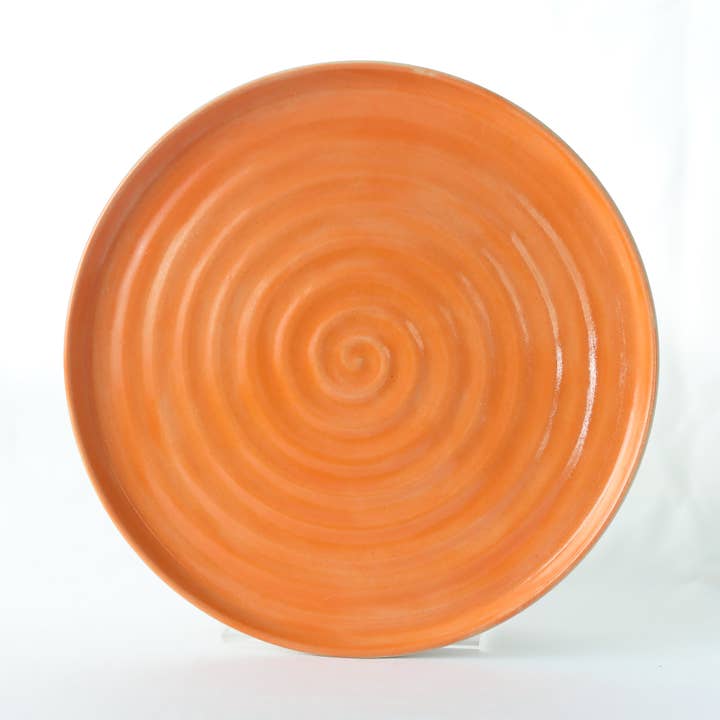 Mandarin Orange Classic Lunch Plate for wholesale by Katie L Thompson Designs