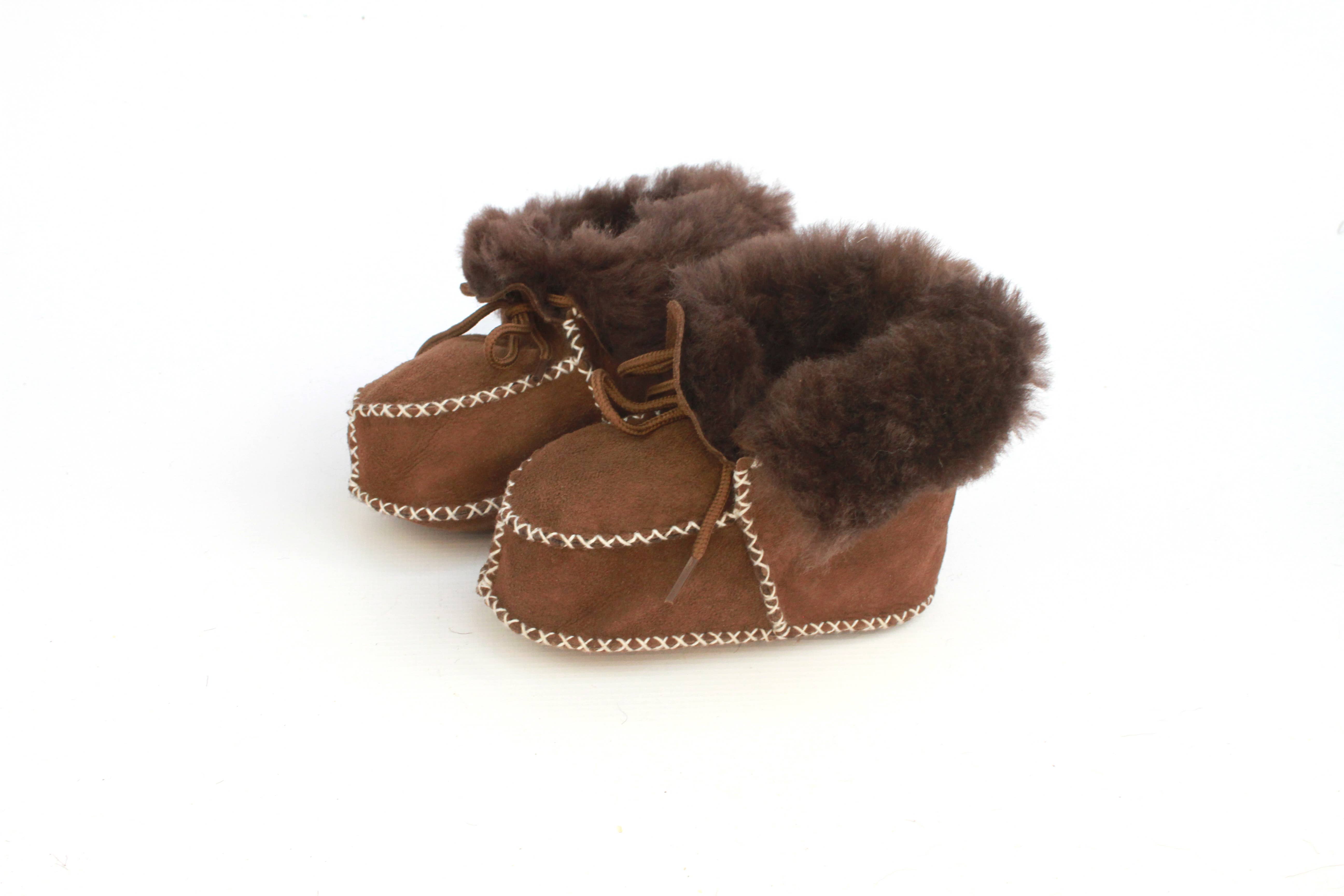 Eastern Counties Leather - Wholesale Booties - Kids - CSB  Sheepskin Lace-Up Baby Bootie Slipper1