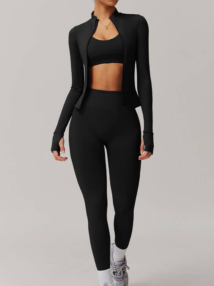 Crave by FW - Wholesale Activewear Set - Women's - Activewear Set With Sports Jacket and Leggings