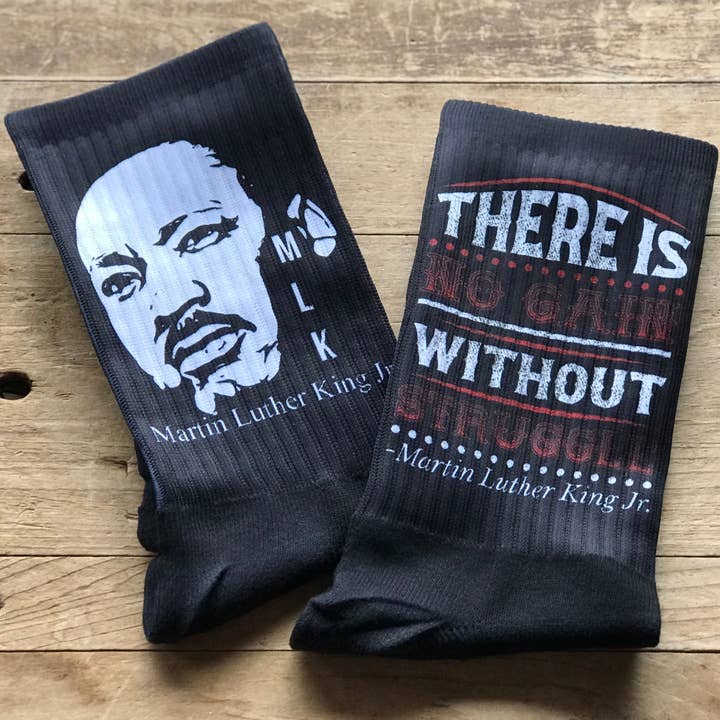 Martin Luther King Jr. Crew Socks for wholesale by Simply Me • Gentlemen Est. 2017 LLC