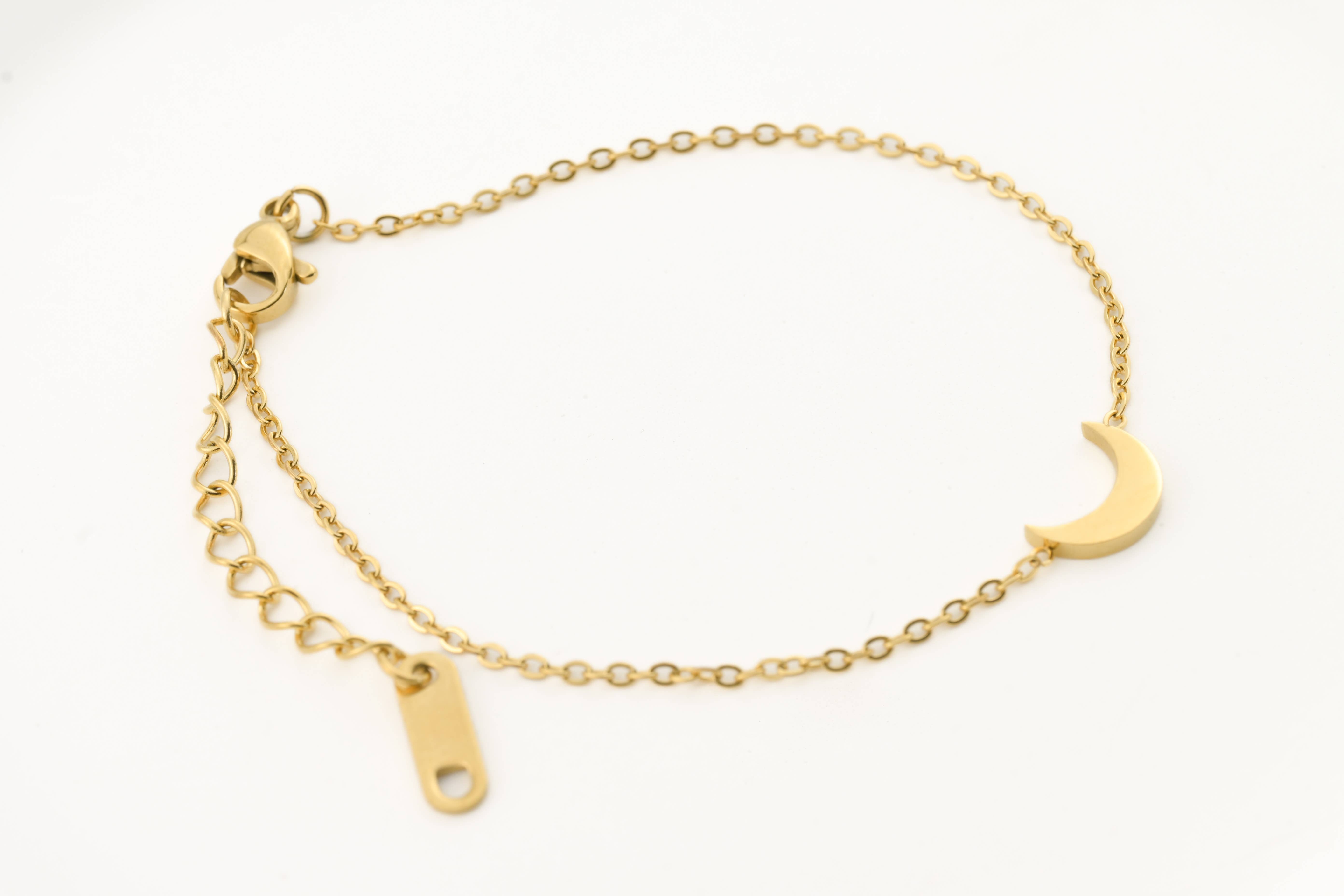 Blueyejewelry – Engroshandel Armbånd med vedhæng – Månestjerne armbånd - 18K guld PVD belagt stjerne armbånd6