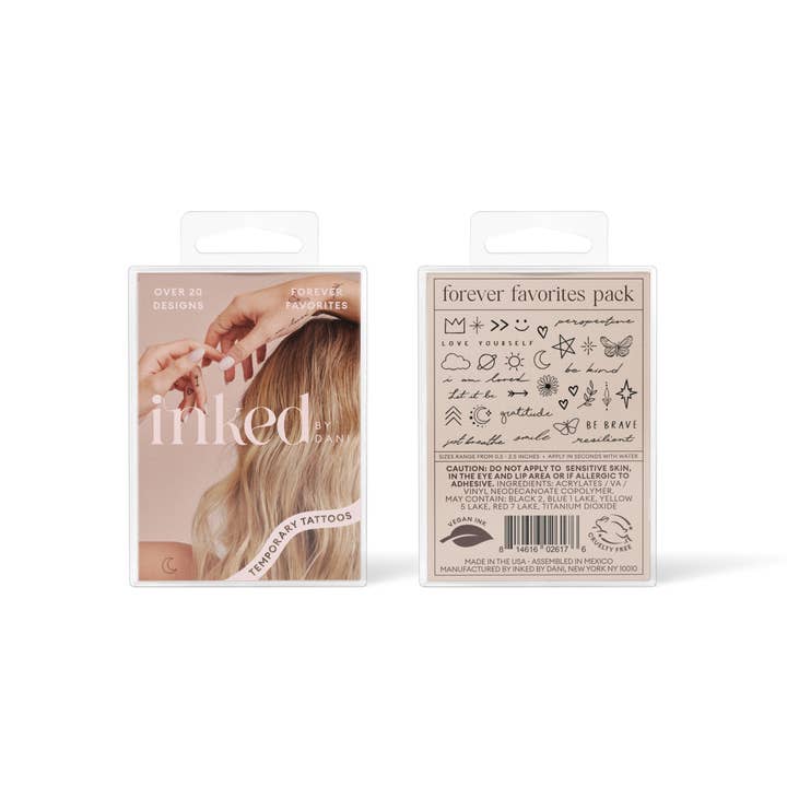 INKED by Dani - Wholesale Temporary Tattoo - Forever Favorites Temporary Tattoo Pack