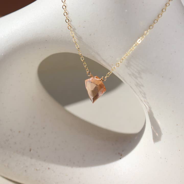 Token Jewelry - Wholesale Pendant/Charm Necklace - Champagne Quartz Necklace I Valentine's Day Jewelry 4
