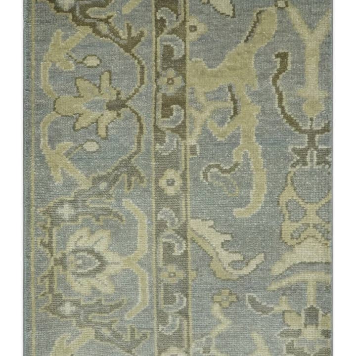 The Rug Decor, Inc. - Wholesale Area Rug - 2x3 Hand Knotted Gray, Beige and Olive Traditional Persian Oushak Wool Rug | N51232
