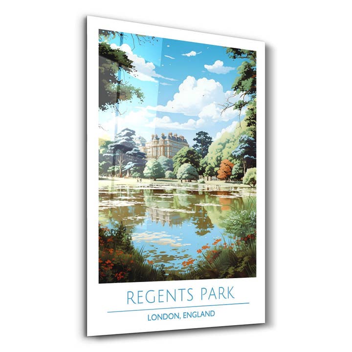 Regents Park 2-London England-Travel Posters | Glass Wall Art for wholesale by Artdesigna KG