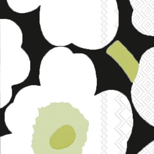 Paper Guest Towels 16 count Marimekko Unikko Black for wholesale by Boston International