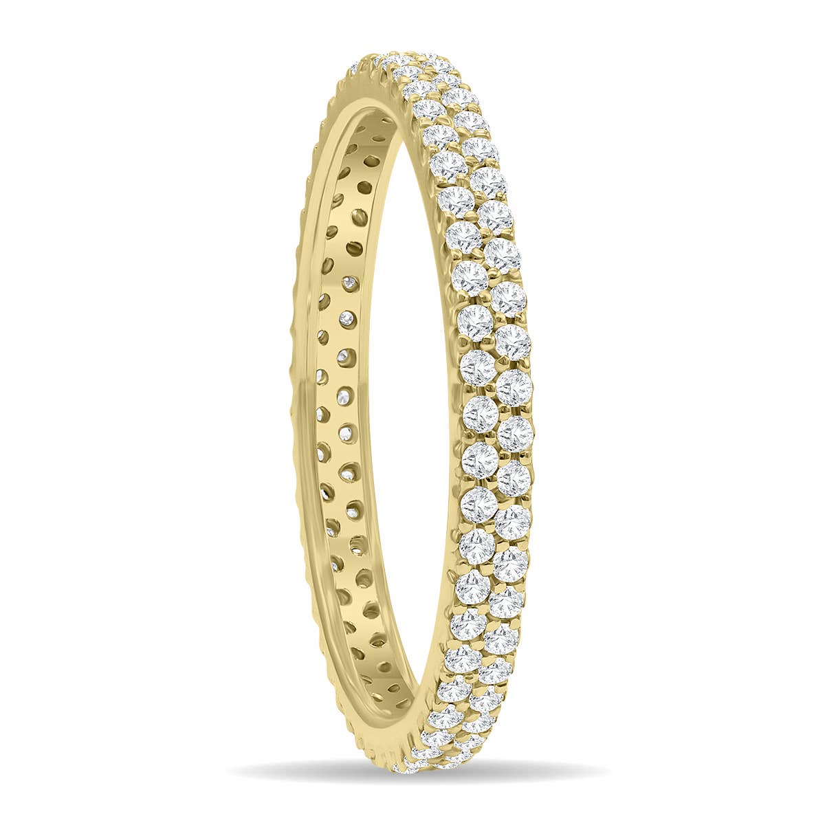 Szul USA LLC - Wholesale Multi-stone ring - 1/2 Carat TW Double Row Diamond Eternity Band in 10K Gold5