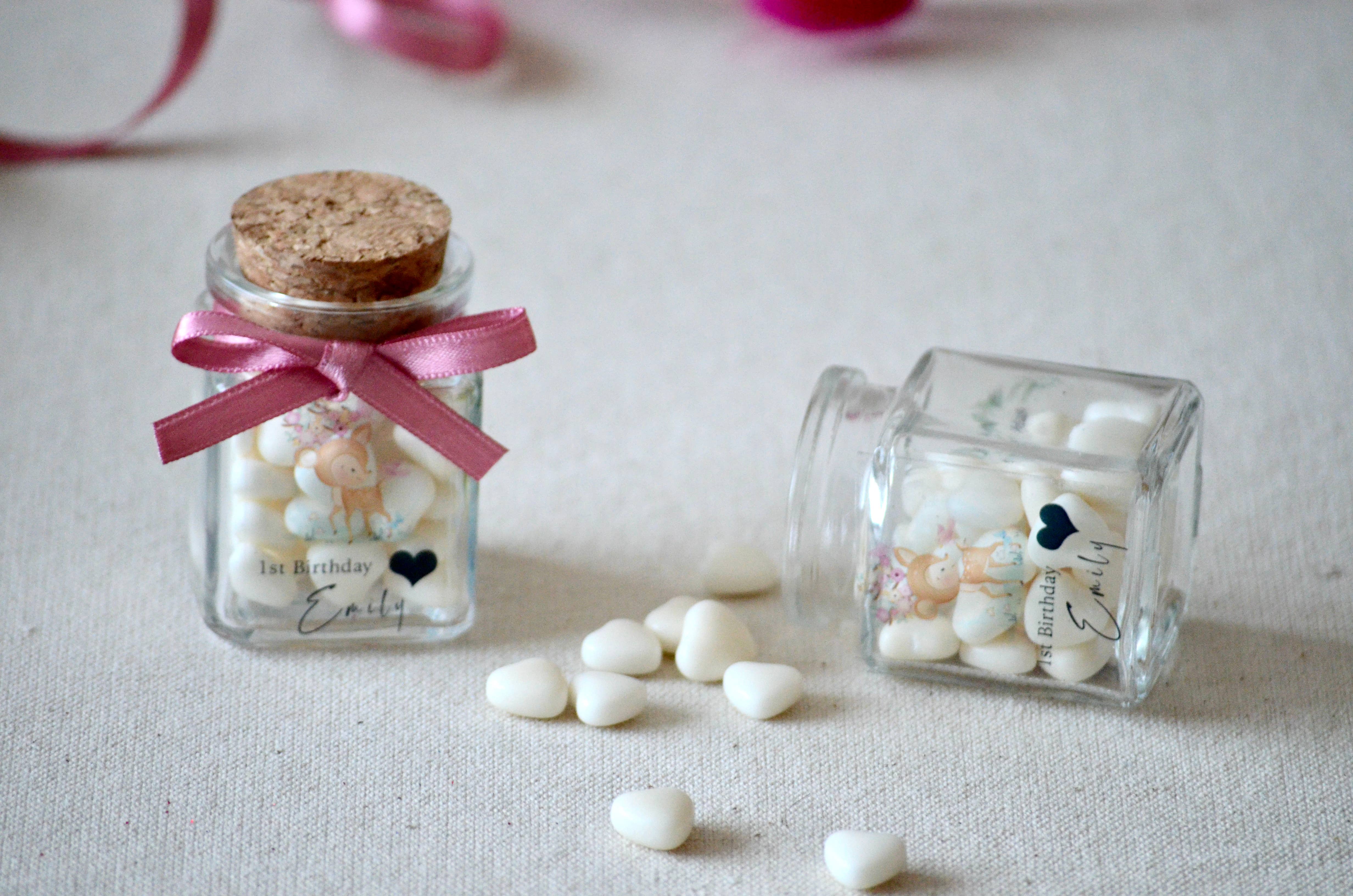 Uniq Favors – wholesale Festgåva – Candy Glass Jar Bulk Presenter, Personlig Rosa Party Favors5