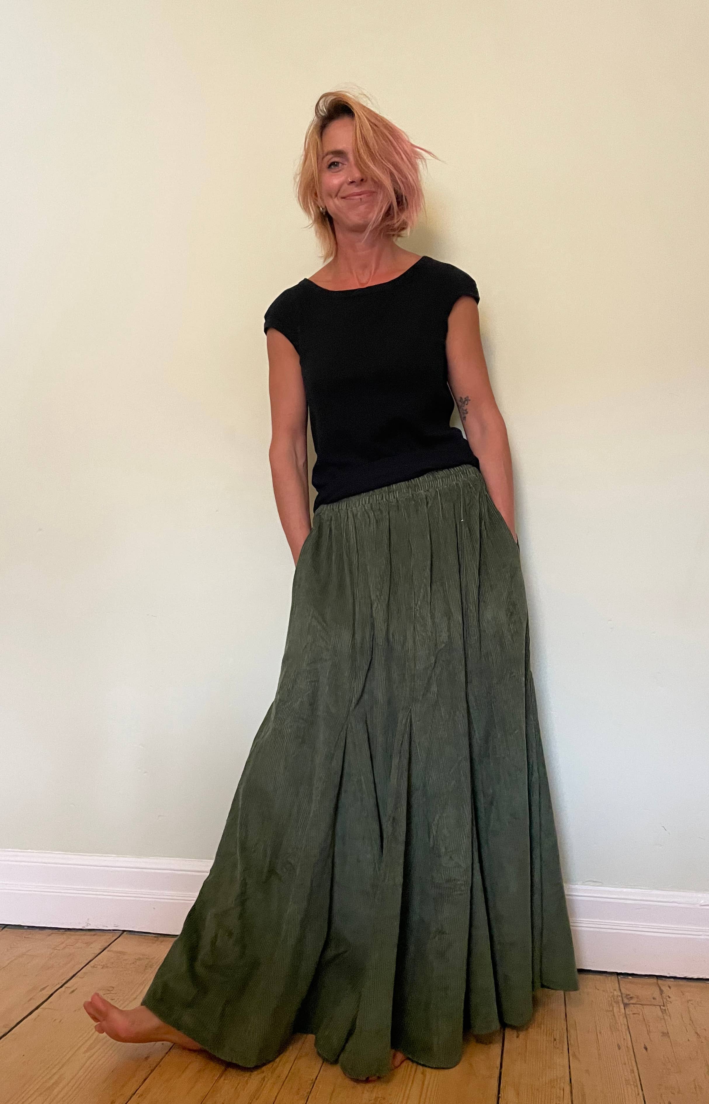 Emma's Emporium - Vente Jupe – femme - Jupe longue en velours côtelé AW261