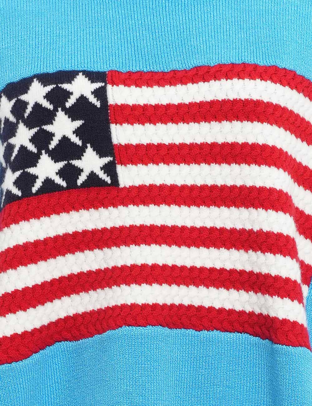 Sweetkama - Venta al por mayor Jersey de punto - Mujer - Jersey de Mujer con Cuello Redondo y Bandera Americana SKT4107015