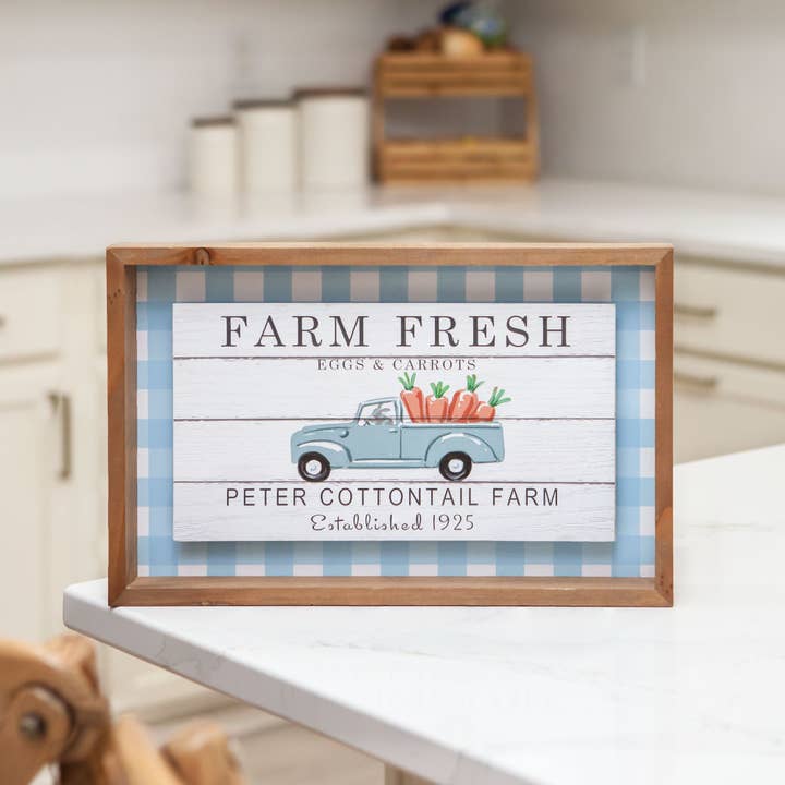 Col House Designs - Wholesale Sign - Farm Fresh Eggs & Carrots Shadowbox Sign1