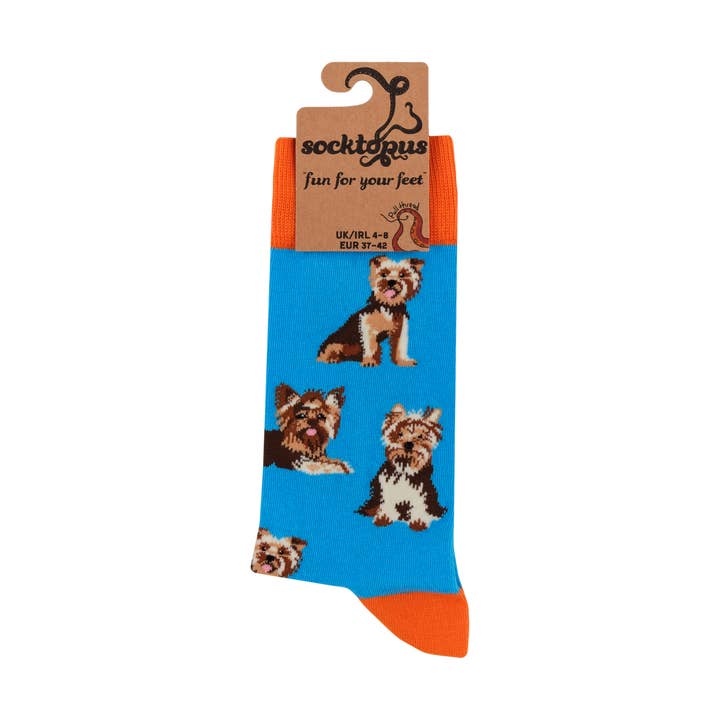 BLUE Yorkshire Terrier Socks - Yorkies for wholesale on Faire2
