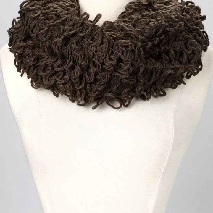 Sciarpa Infinity marrone per la vendita all'ingrosso da parte di Sylca Designs