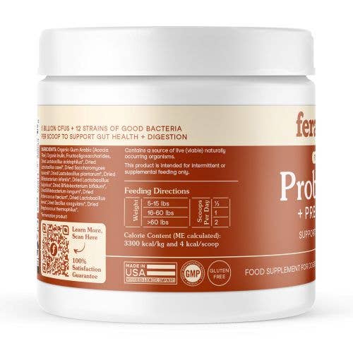 Fera Pets - Wholesale Pet Supplement - Cat/Dog - USDA Organic Probiotics with Prebiotics for Dogs and Cats1