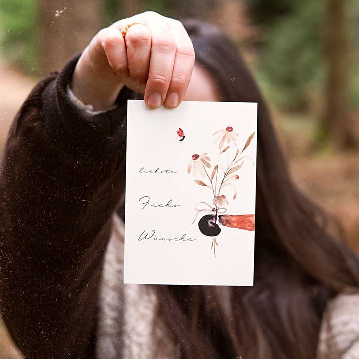 FuchsMaedchen - Wholesale Christmas Card - Greeting cards dearest fox wishes2