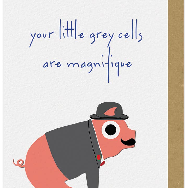 French Pig You Are Magnificent Greeting Card for wholesale by Ampersand M Studio