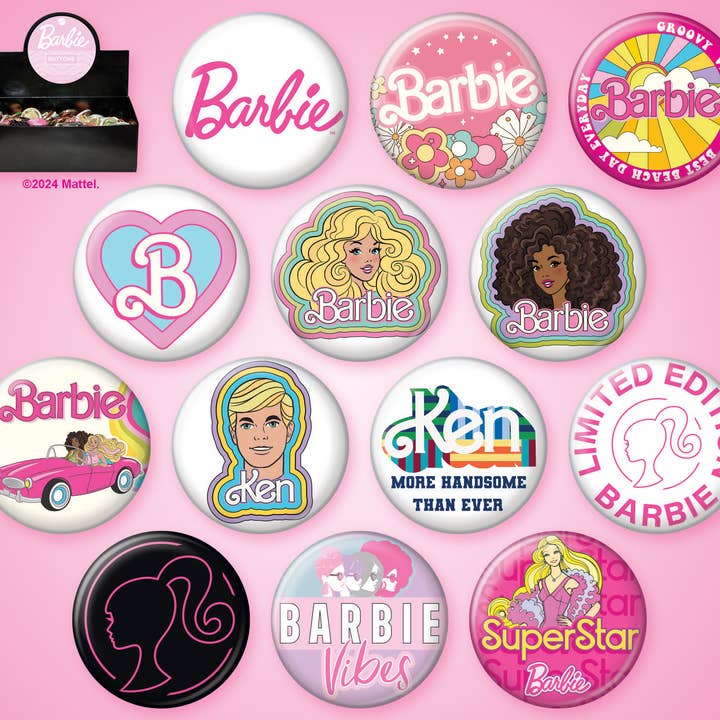 Ata-Boy - Wholesale Lapel Pin/Button - Barbie 144 Piece Button Asst # 1