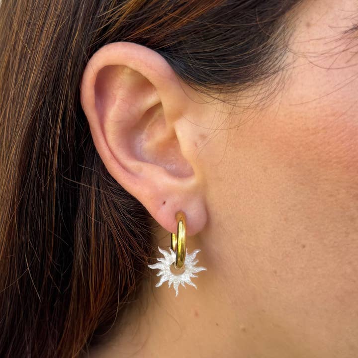 Ivory Sun Creoles for wholesale by Les Nicolettes