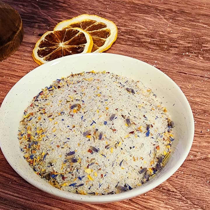 The Boozy Blonde - Wholesale Cocktail mix/syrup - Floral Cocktail Sugar Garnish1