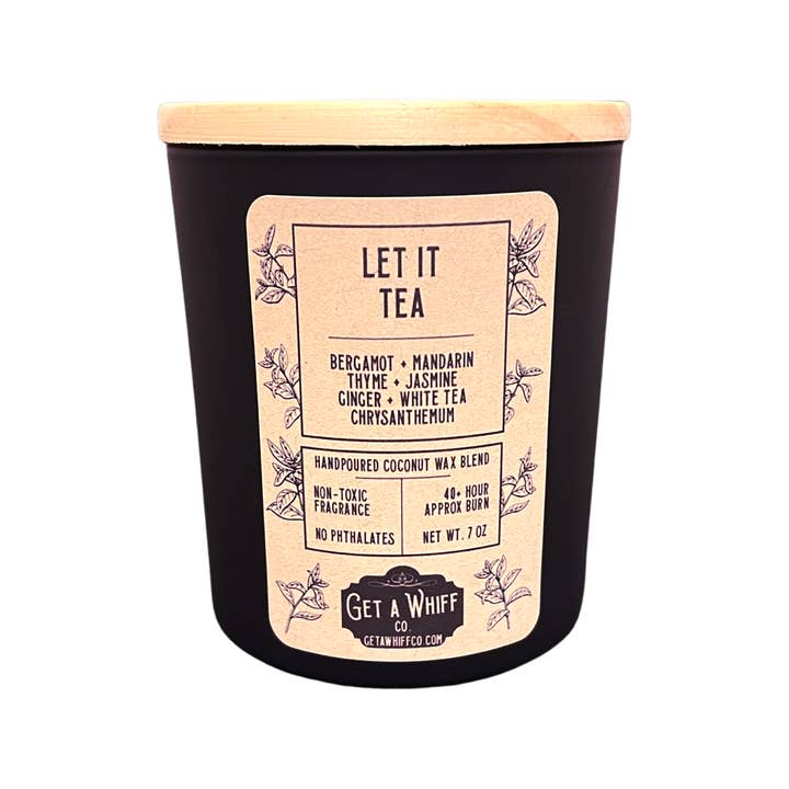 Get a Whiff Co. - Wholesale Jar/Filled Candle - Citrus Tea Soy/Coconut Candle | Non Toxic Candle1