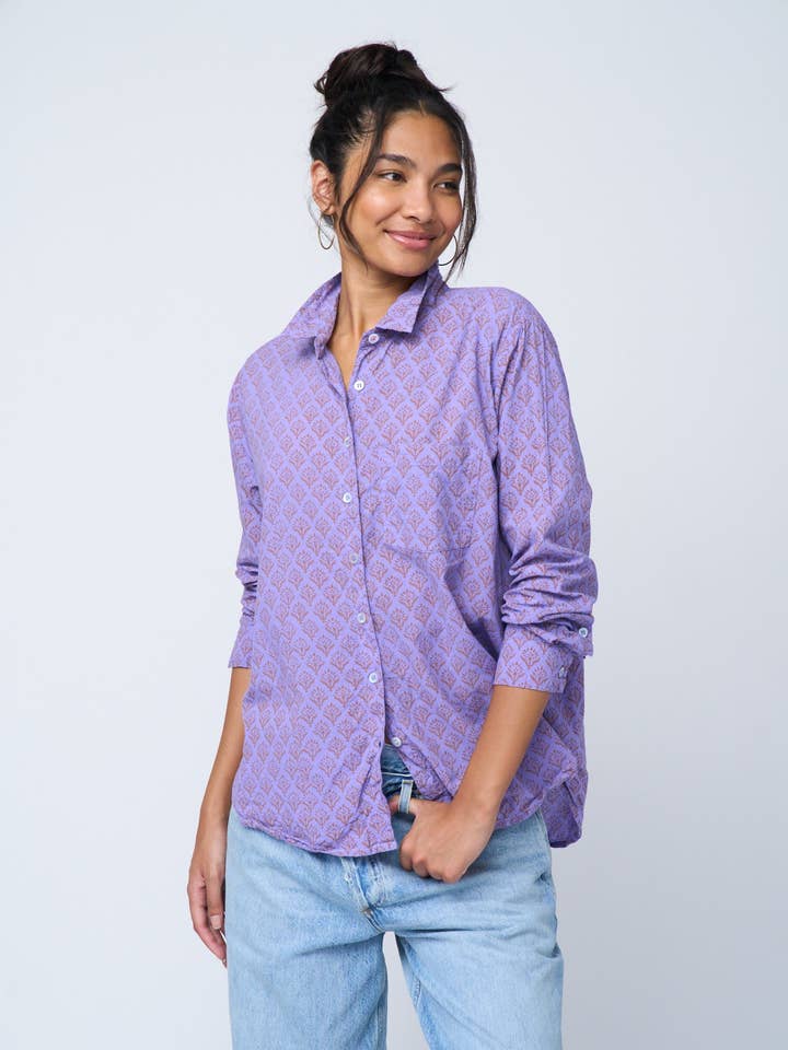 Bra Pojkvänsskjorta - Solros Överfärg Lavendel för wholesale av and for Good