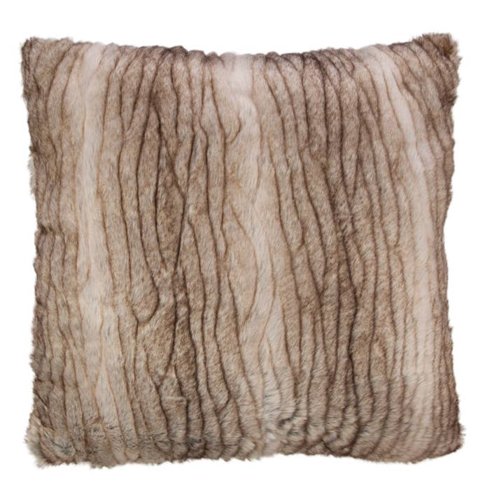 Yukon Latte Faux Fur 20x20 Pillow Cover - $ALE for wholesale by Bedford Collections