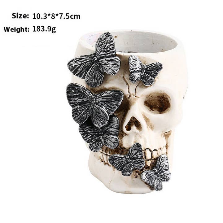 TYPE Scary Skull Hand Resin Candle Holder Decor_CWMM9862 for wholesale on Faire4