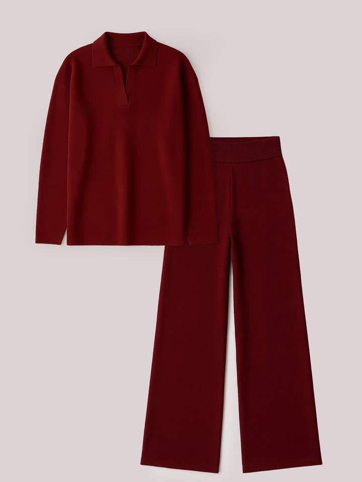 CONJUNTO DE TÚNICA Y PANTALÓN CON CUELLO DE PUNTO para venta al por mayor de Touché Privé EU