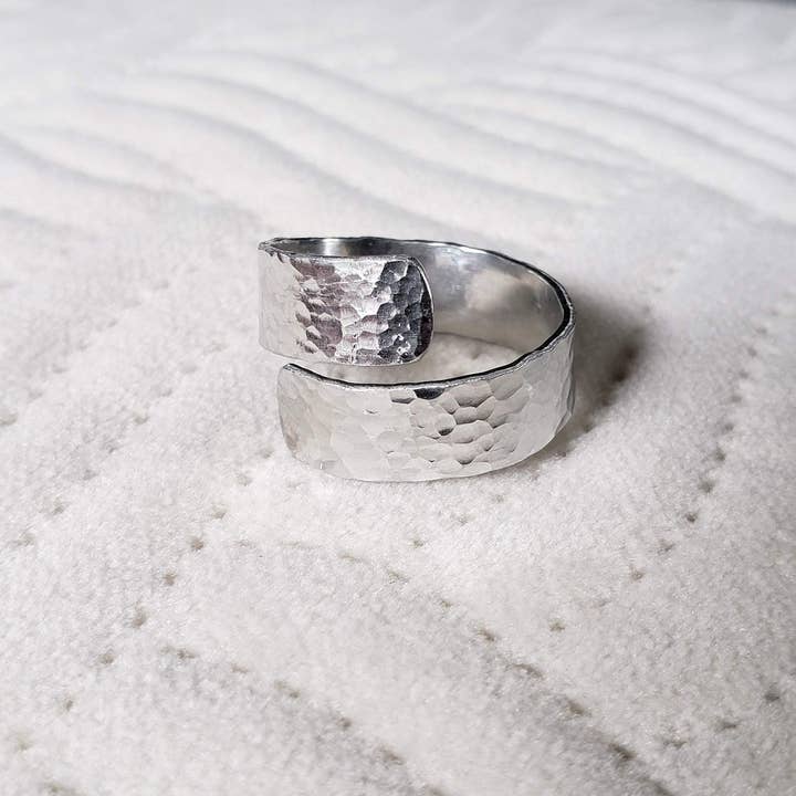 Bella Accessories - Wholesale Band/gestapelde ring - Zilveren verstelbare gedraaide ring3