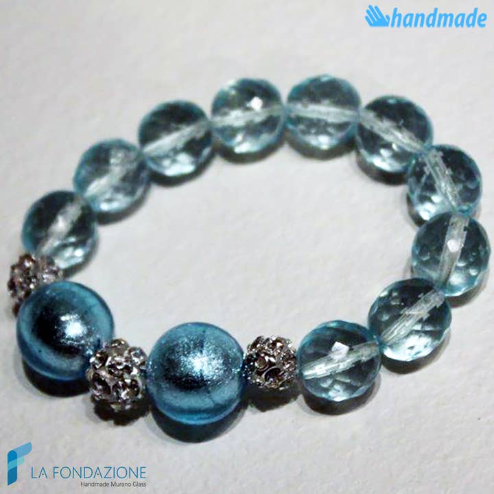 Lustro Perla - Murano glass bracelet for wholesale by La Fondazione - Handmade Murano Glass