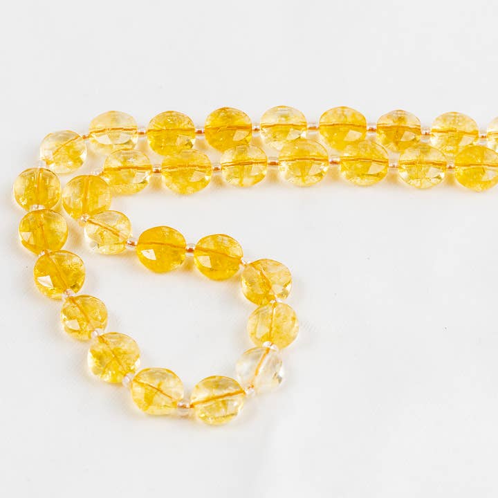 Soothing Crystals Beads - Wholesale Beads - Heishi Disc Beads | Citrine Heated | Flat Crystal Beads6