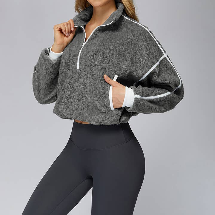 WONDERXFANS - Wholesale Athletic Jacket - Women's - Stand collar windproof sports jacket6